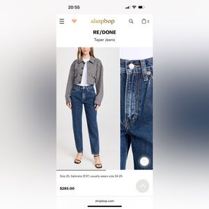 Re/Done Women's Classic Blue Straight Leg Jeans